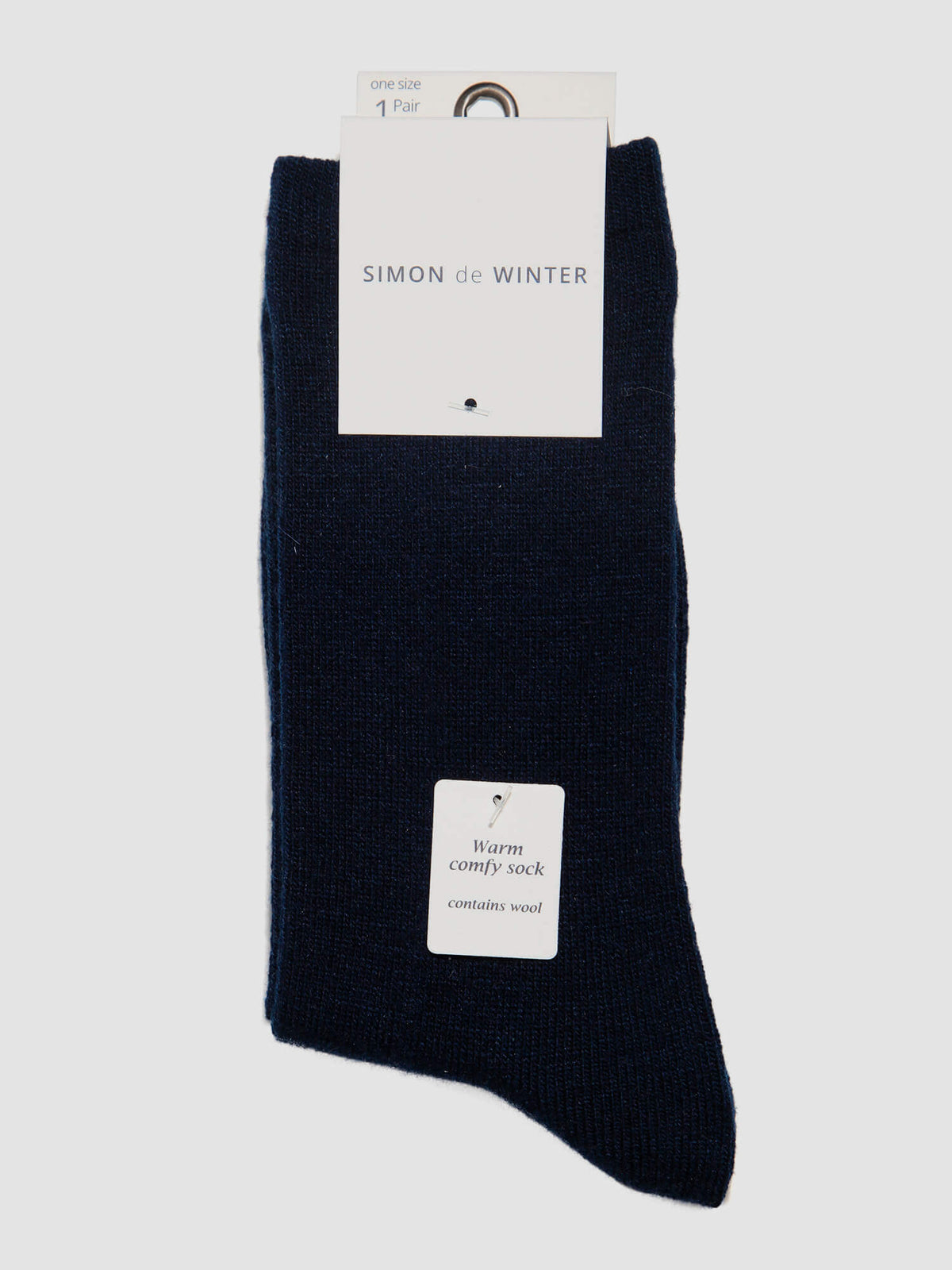 Simon de Winter - Ladies Plain Wool Blend Crew Sock