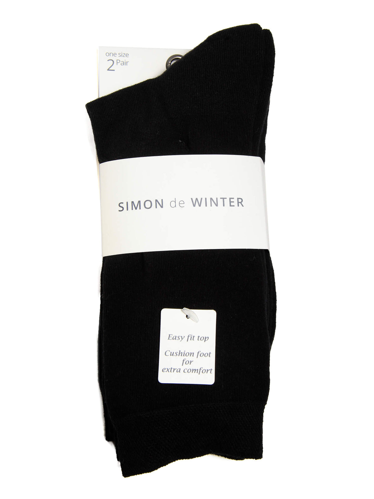 Simon de Winter - 2 Pack Ladies Cushion Foot Crew Socks
