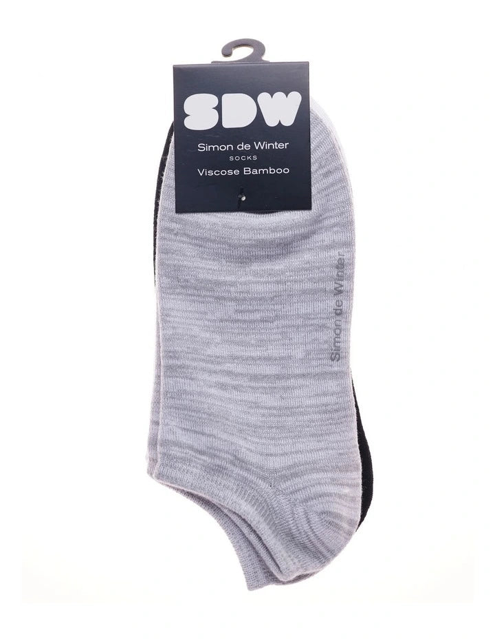 Simon de Winter - 3 Pack Women's Viscose From Bamboo No Show Socks