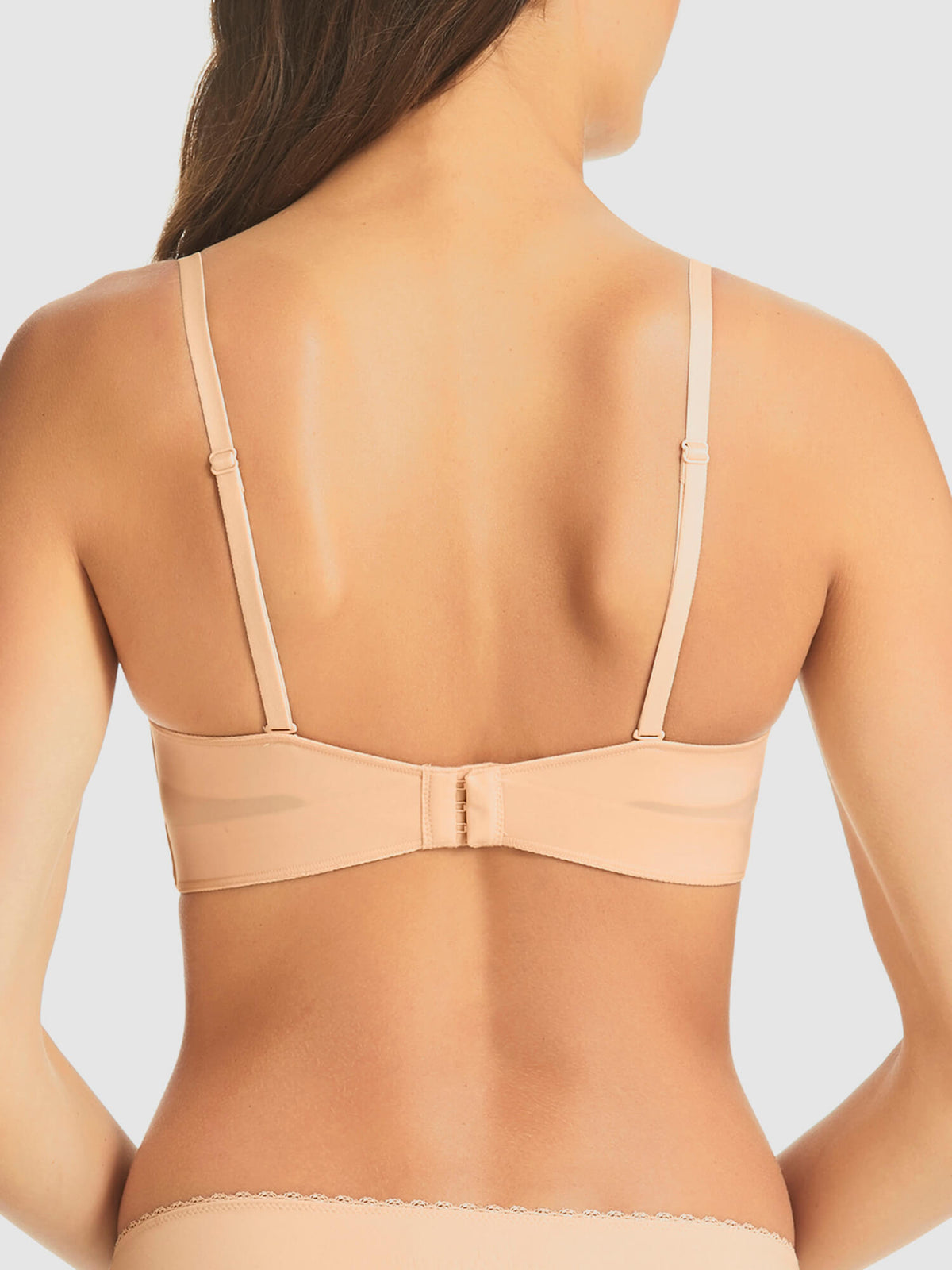 Memory Strapless Bra in Nude by Fine Lines Lingerie - Back Regular Straps
