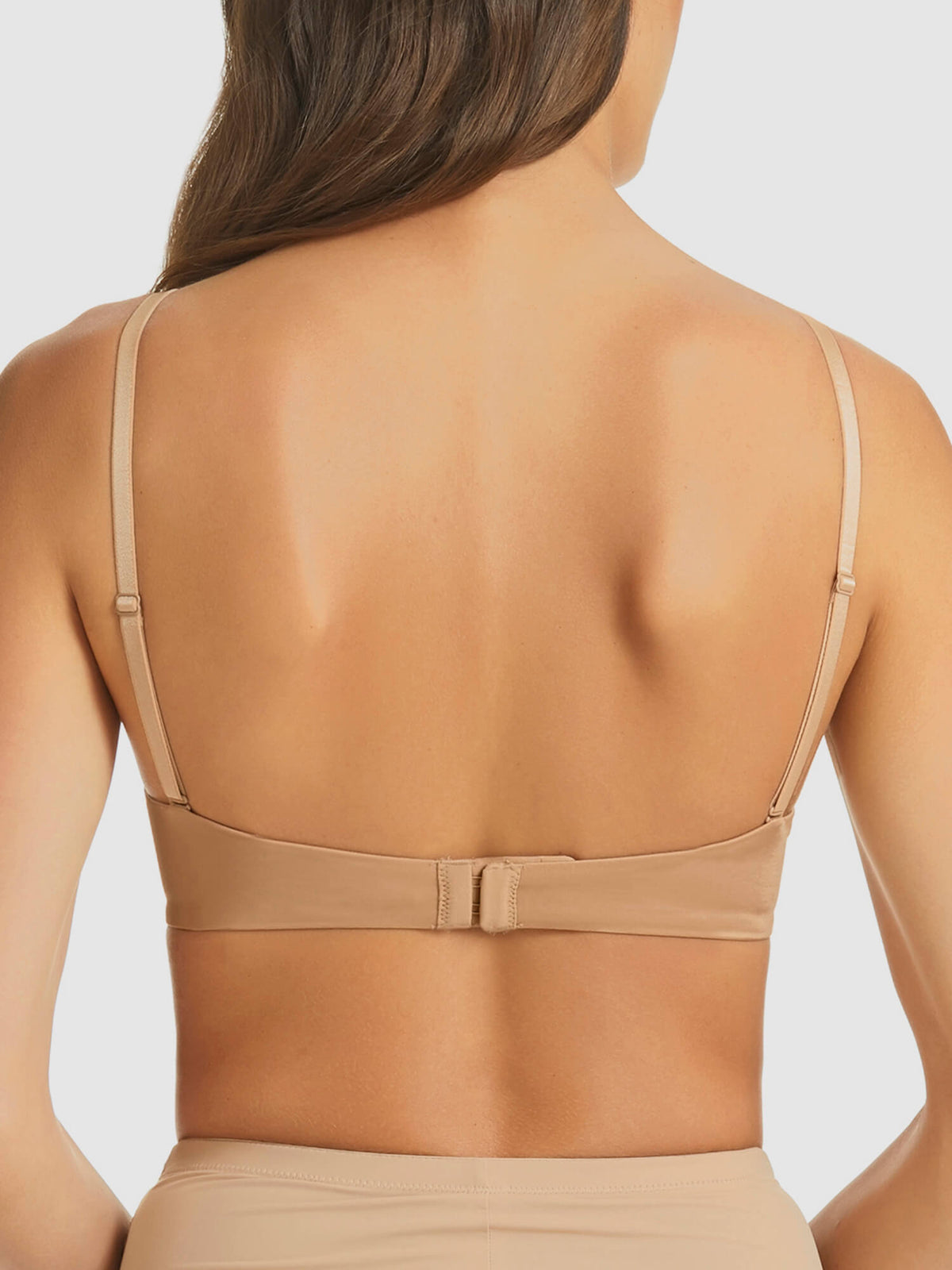 Refined 5 Way Convertible Push Up Bra in Nude by Fine Lines Lingerie - Back Extreme Low Regular Straps