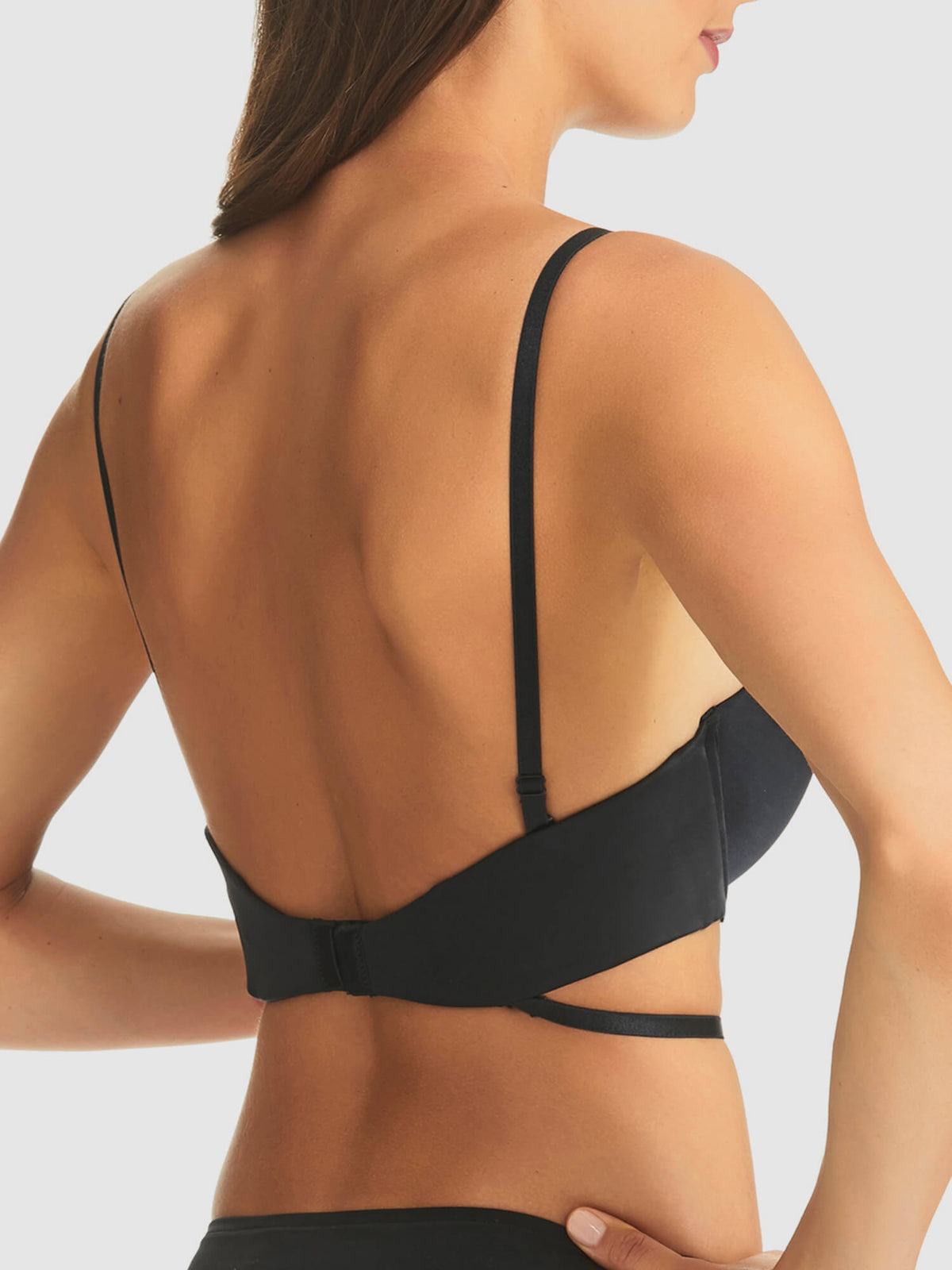 Refined 6-Way Black Plunge Strapless Bra by Fine Lines Lingerie