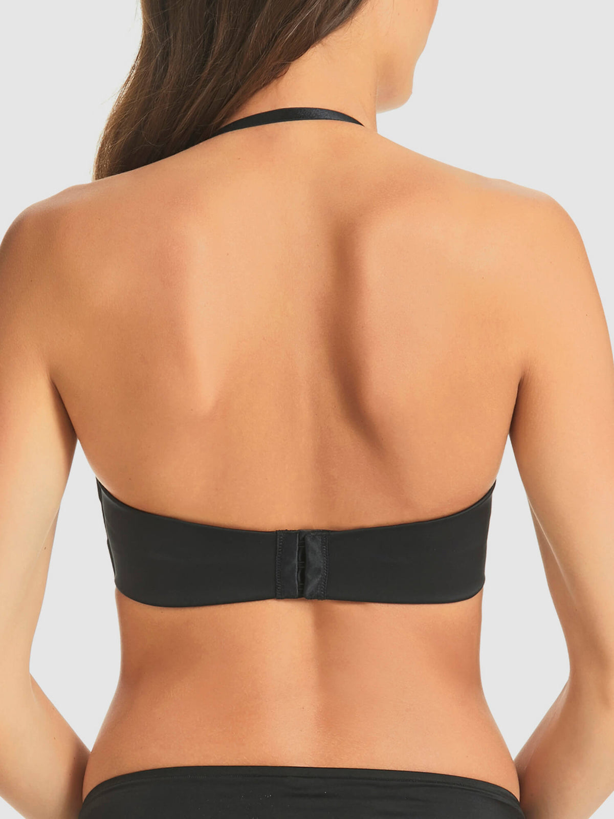 Refined Super Boost Strapless Bra in Black by Fine Lines Lingerie - Back Halter Neck Strap