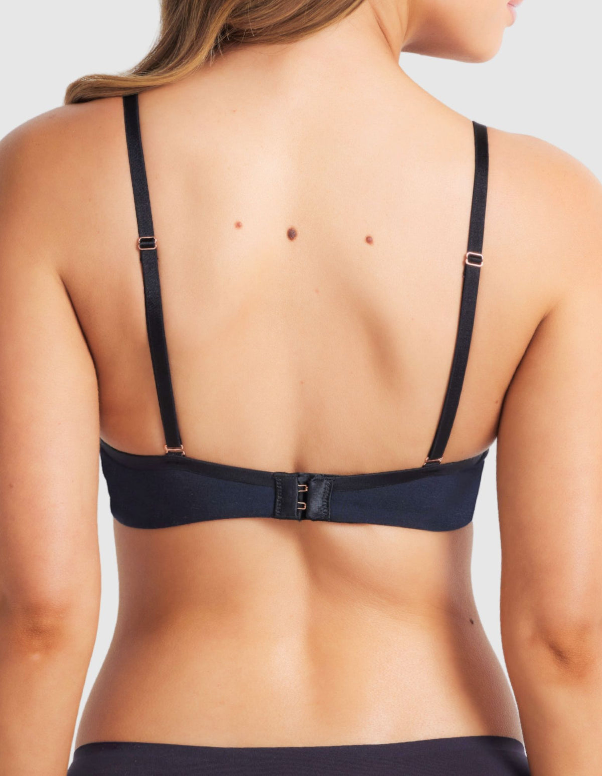 Australian Cotton Plunge Bra in Black by Fine lines Lingerie