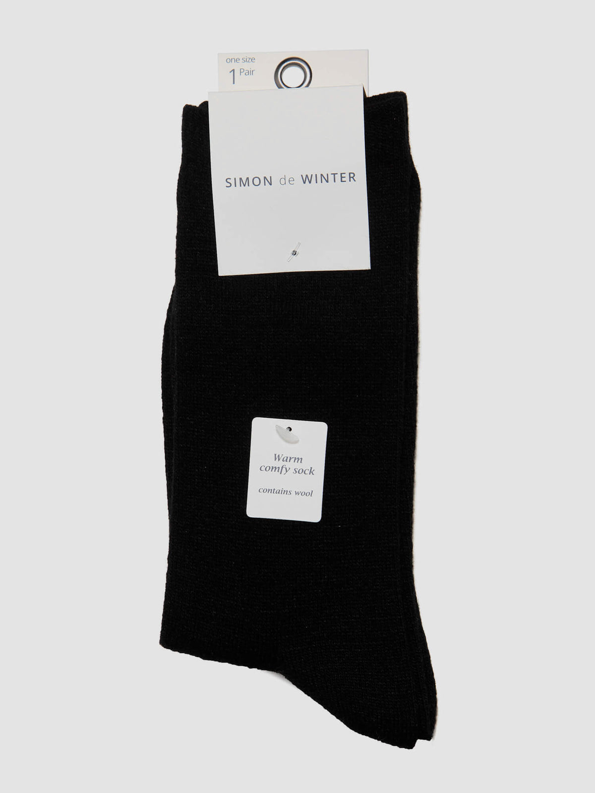Simon de Winter - Ladies Plain Wool Blend Crew Sock