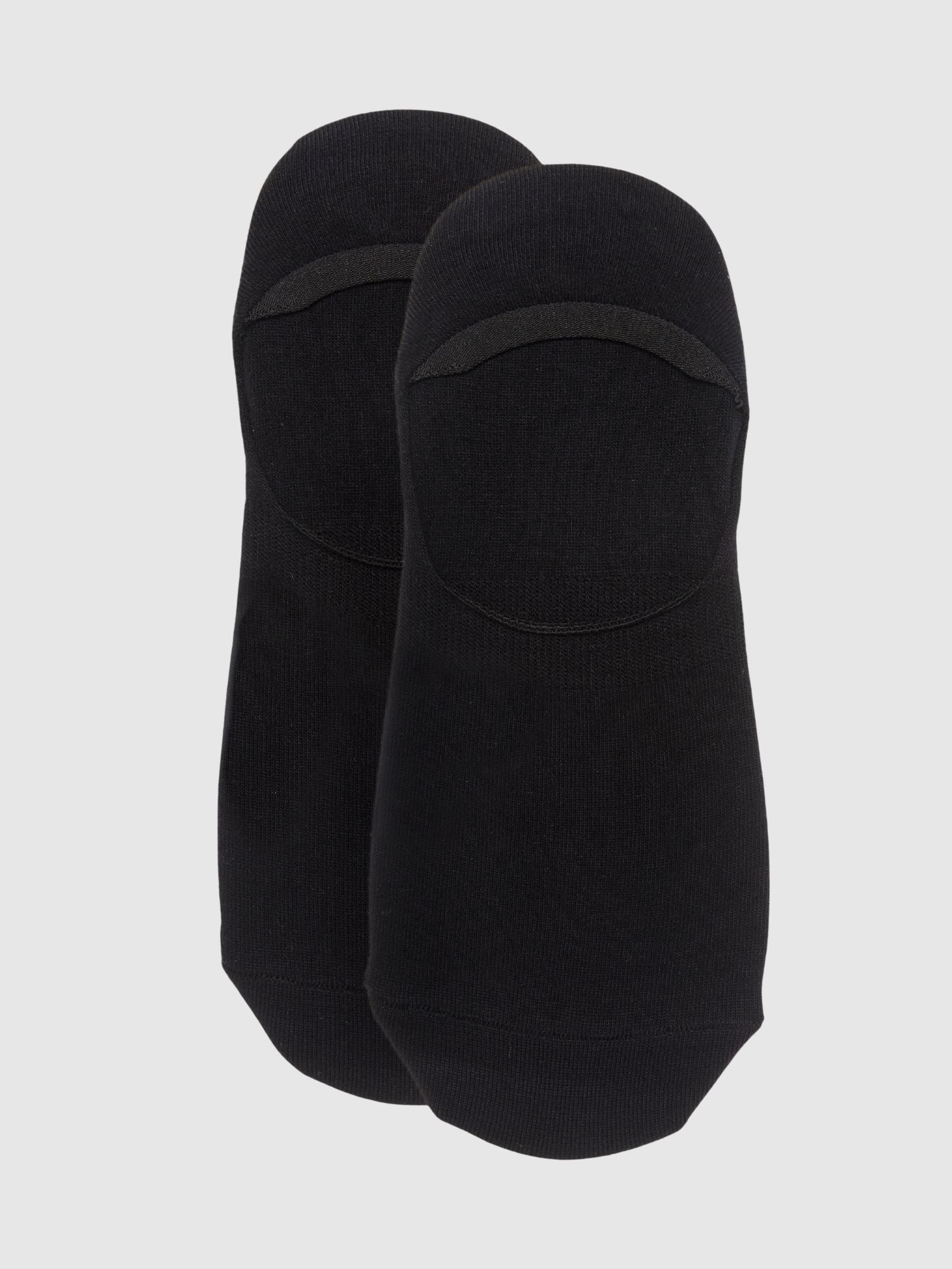 Simon De Winter 2-Pack Bamboo Plain Liner Socks in Black - no-show finish