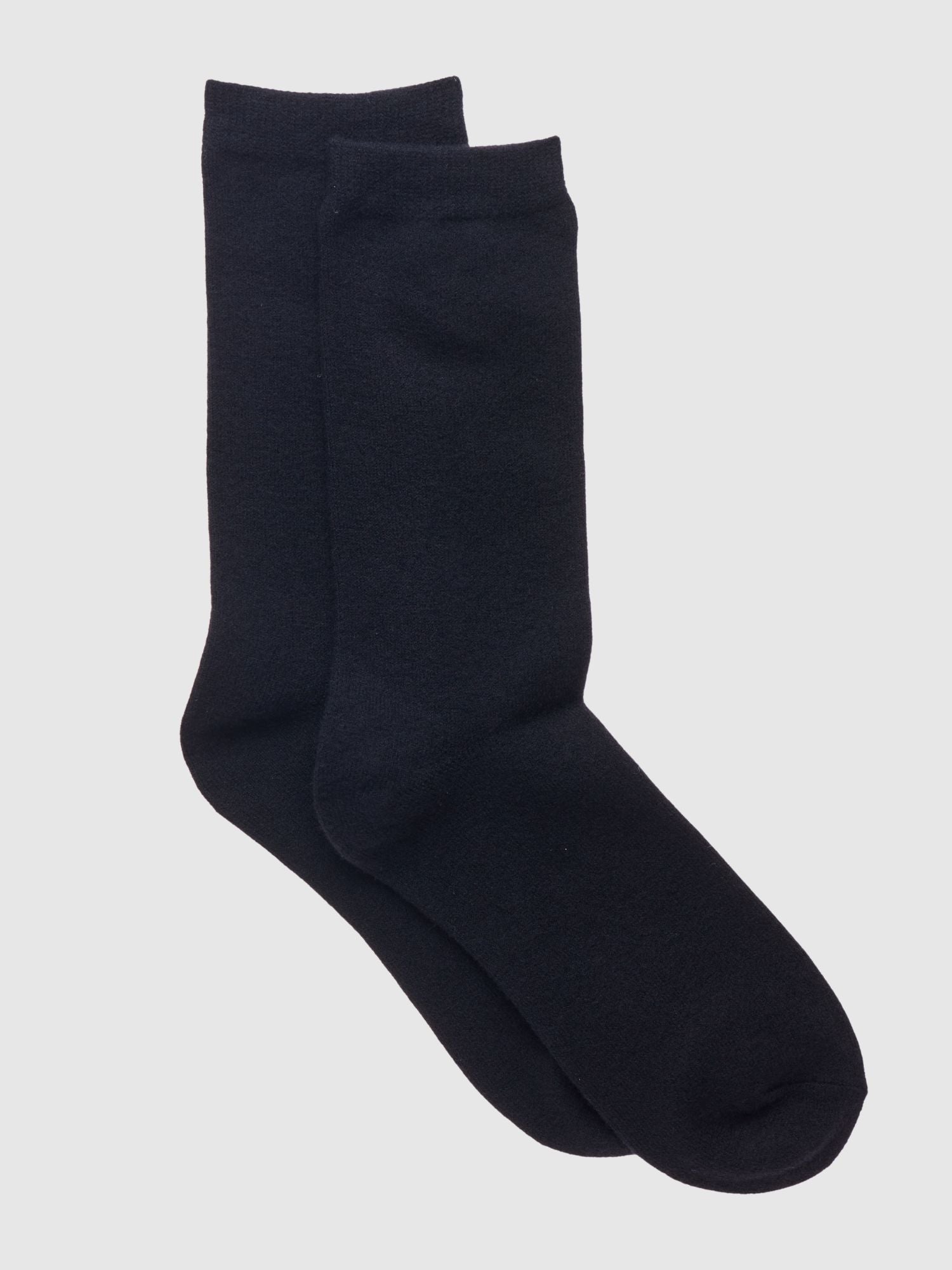 Simon De Winter 2-Pack Plain Half Crew Socks in Black - bamboo blend crew socks