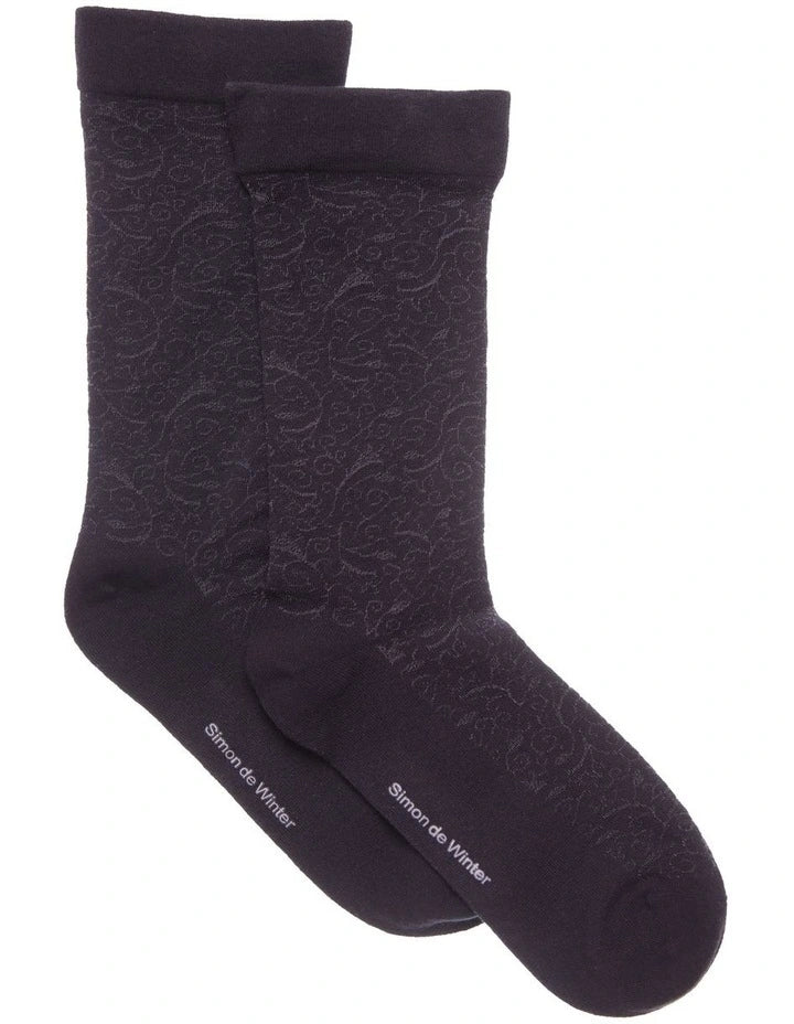 Simon de Winter - 2 Pack Women's Circulation Comfort Cotton Crew Socks
