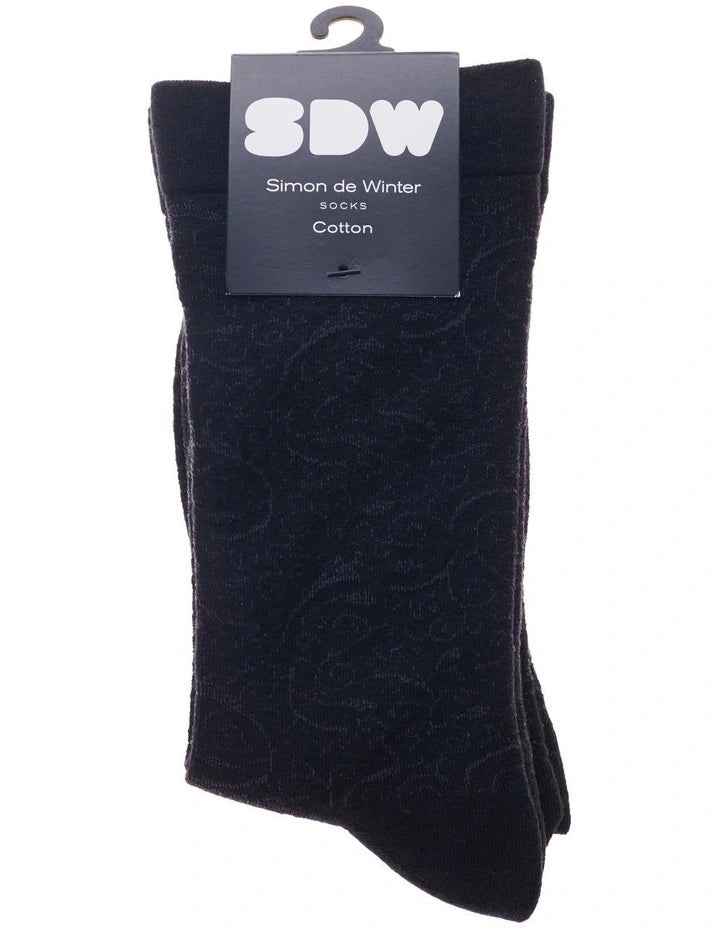 Simon de Winter - 2 Pack Women's Circulation Comfort Cotton Crew Socks