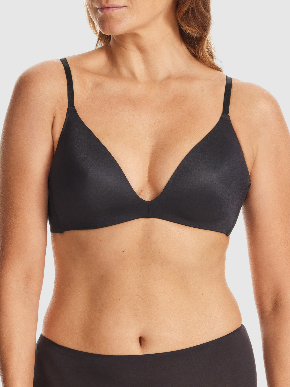 NEW Attitude Wireless Plunge Bra in Black by Fine Lines Lingerie