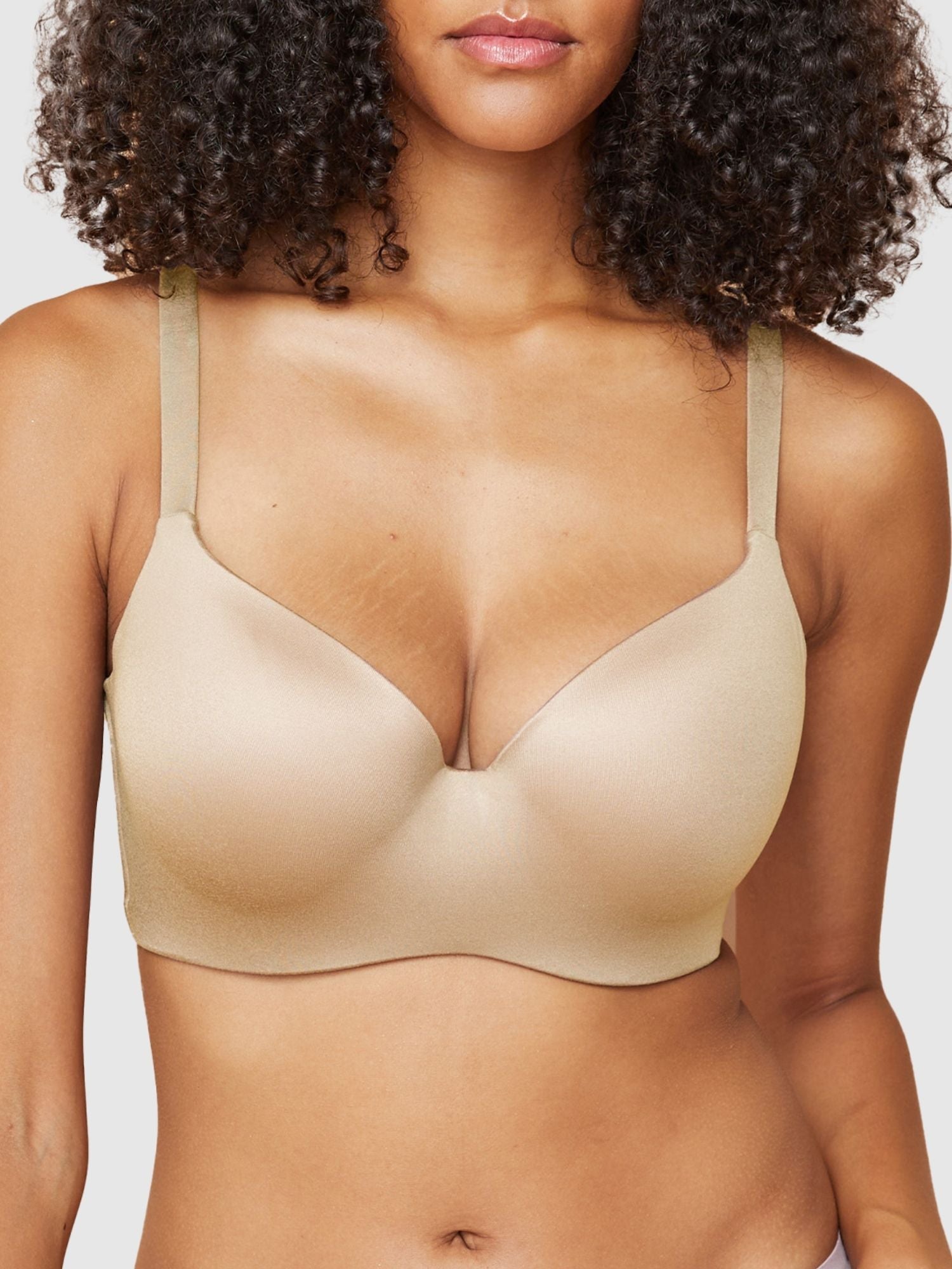 Memory Blessed Full Coverage D+ Bra  in Beige Nude by Fine Lines Lingerie