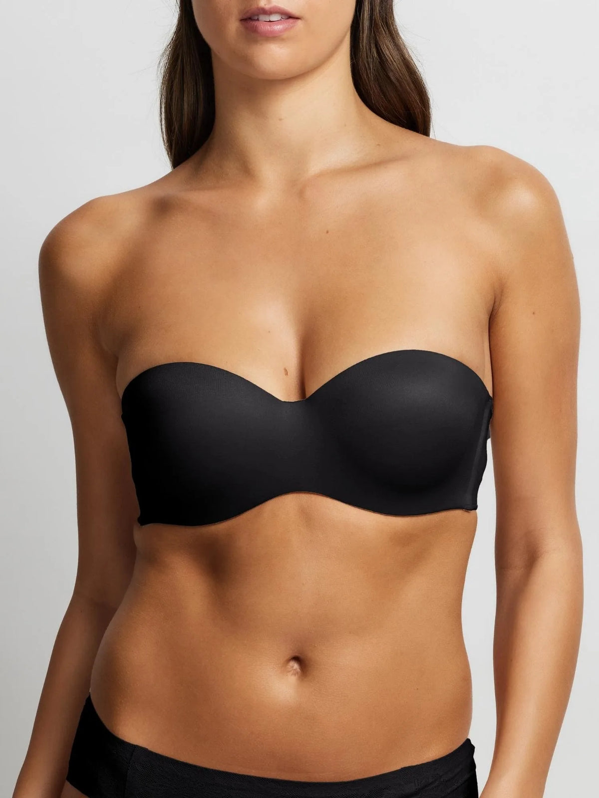 2-pack Memory Strapless Bra in Black &amp; Nude by Fine Lines Lingerie