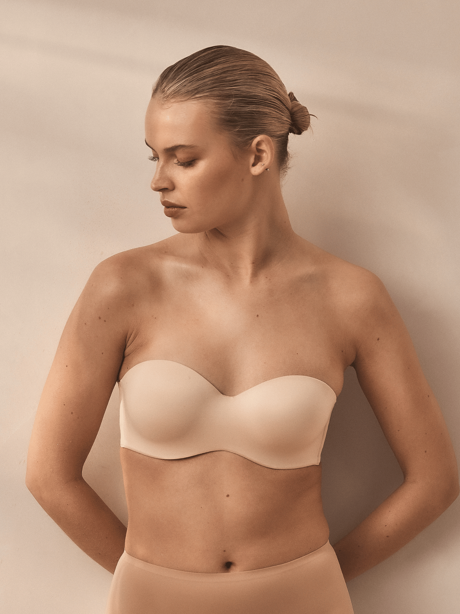 Memory Strapless Bra in Nude by Fine Lines Lingerie