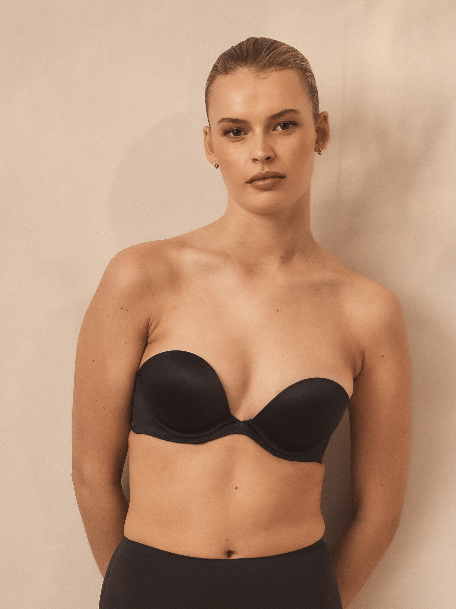 Refined 6-Way Black Plunge Strapless Bra by Fine Lines Lingerie