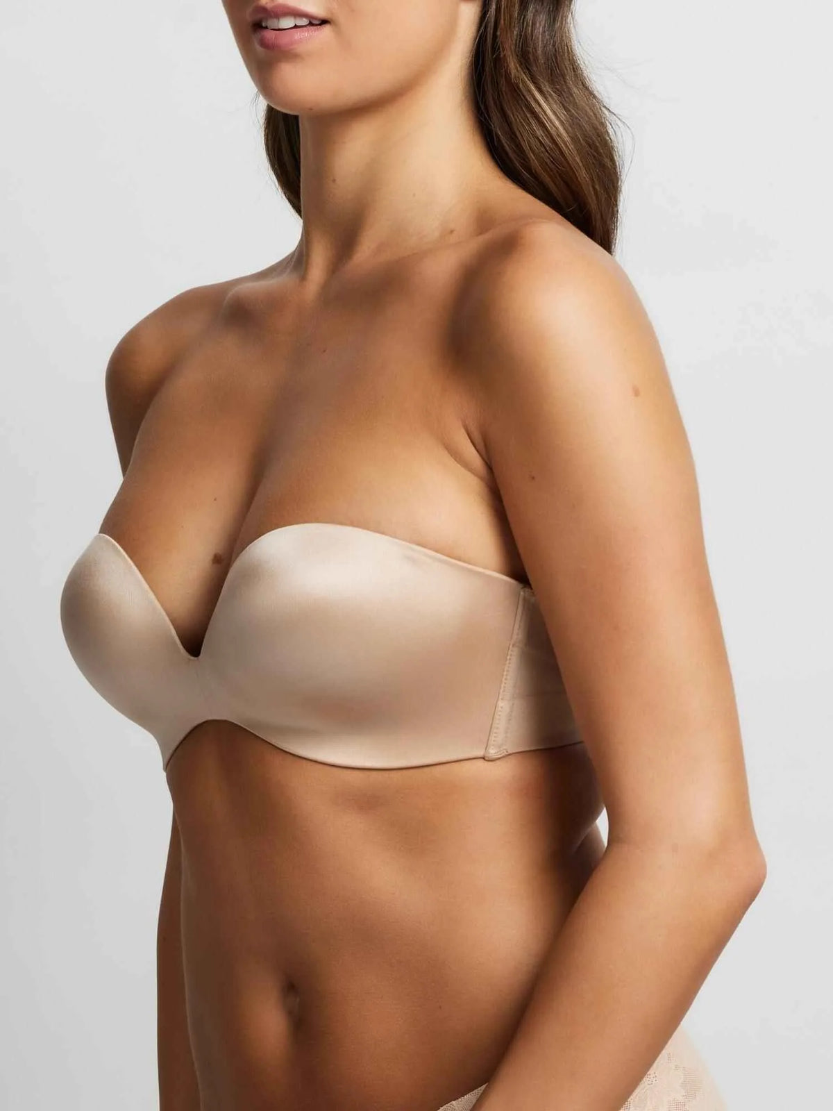 Refined Wireless Strapless Bra in Nude by Fine Lines Lingerie