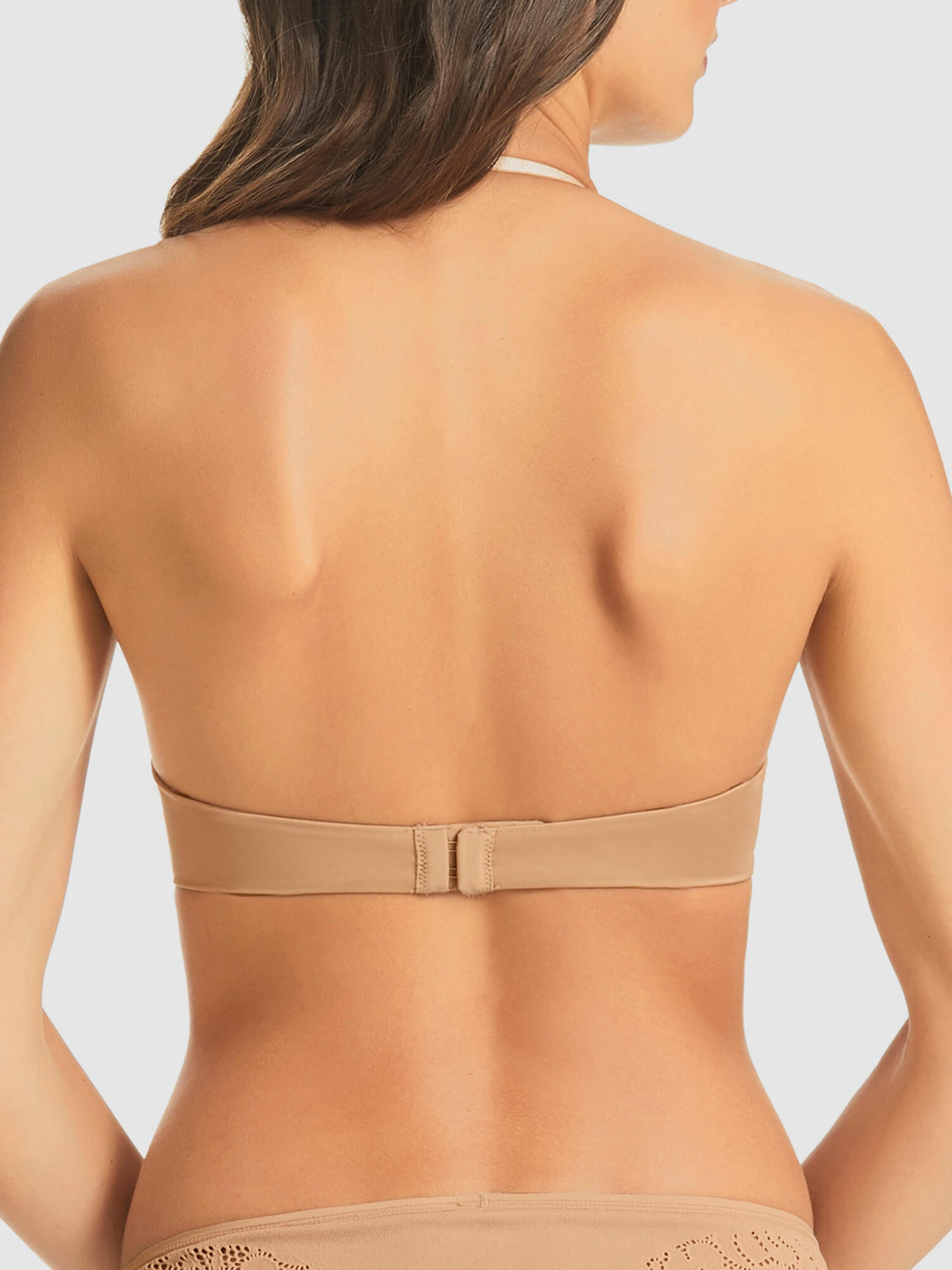 Refined 5 Way Convertible Push Up Bra in Nude by Fine Lines Lingerie - Back Halter Neck Strap

