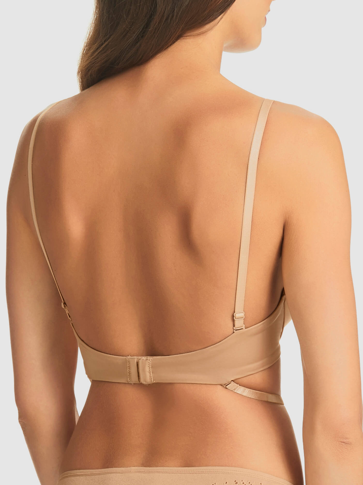Strappy Low Back Bra for Women -Deep V Low Cut Backless Bralette Multiway  Convertible Straps Halter Bra for Low Back Dress