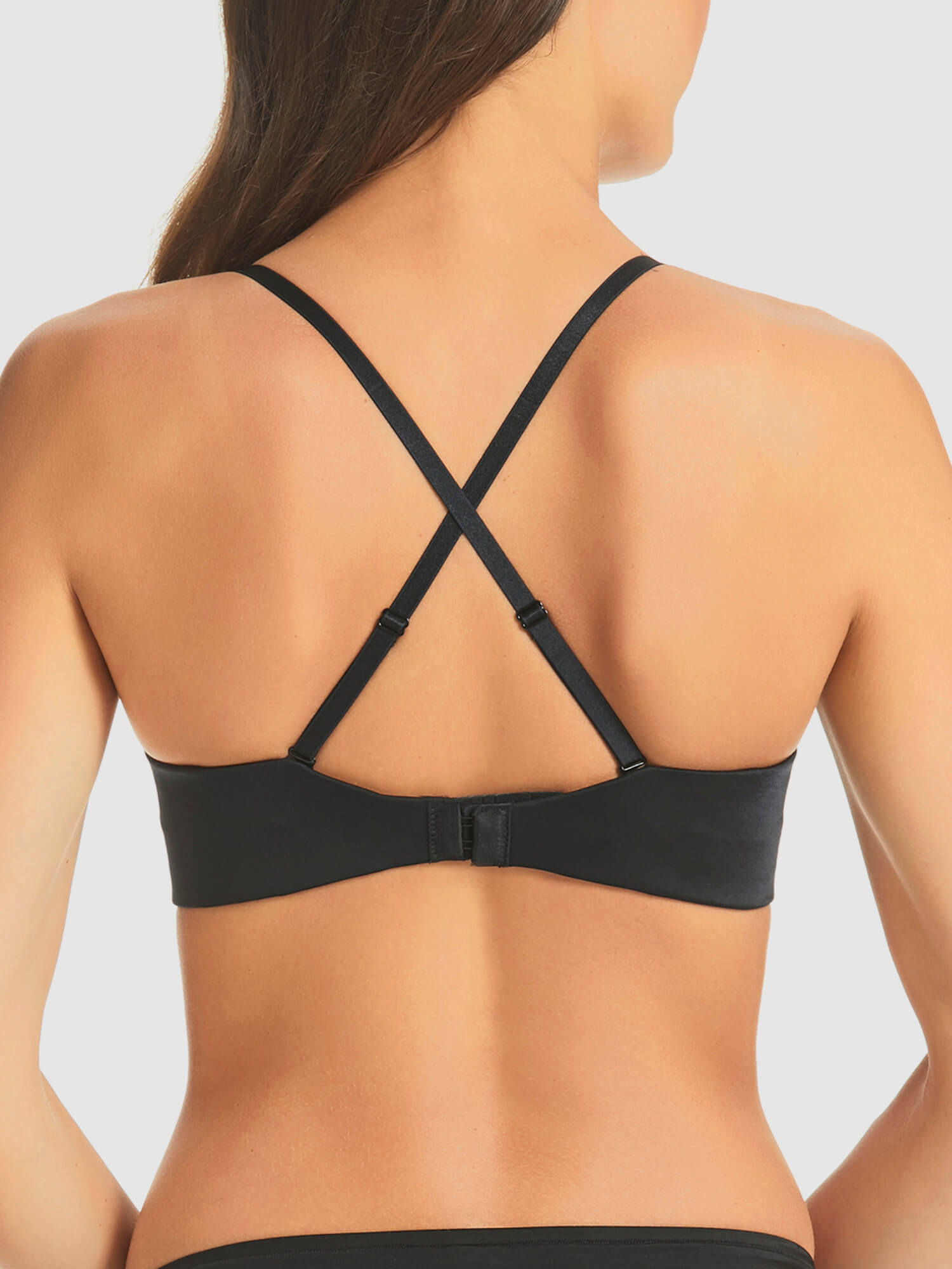 Finelines Refined Backless Bodysuit - Black - Curvy Bras