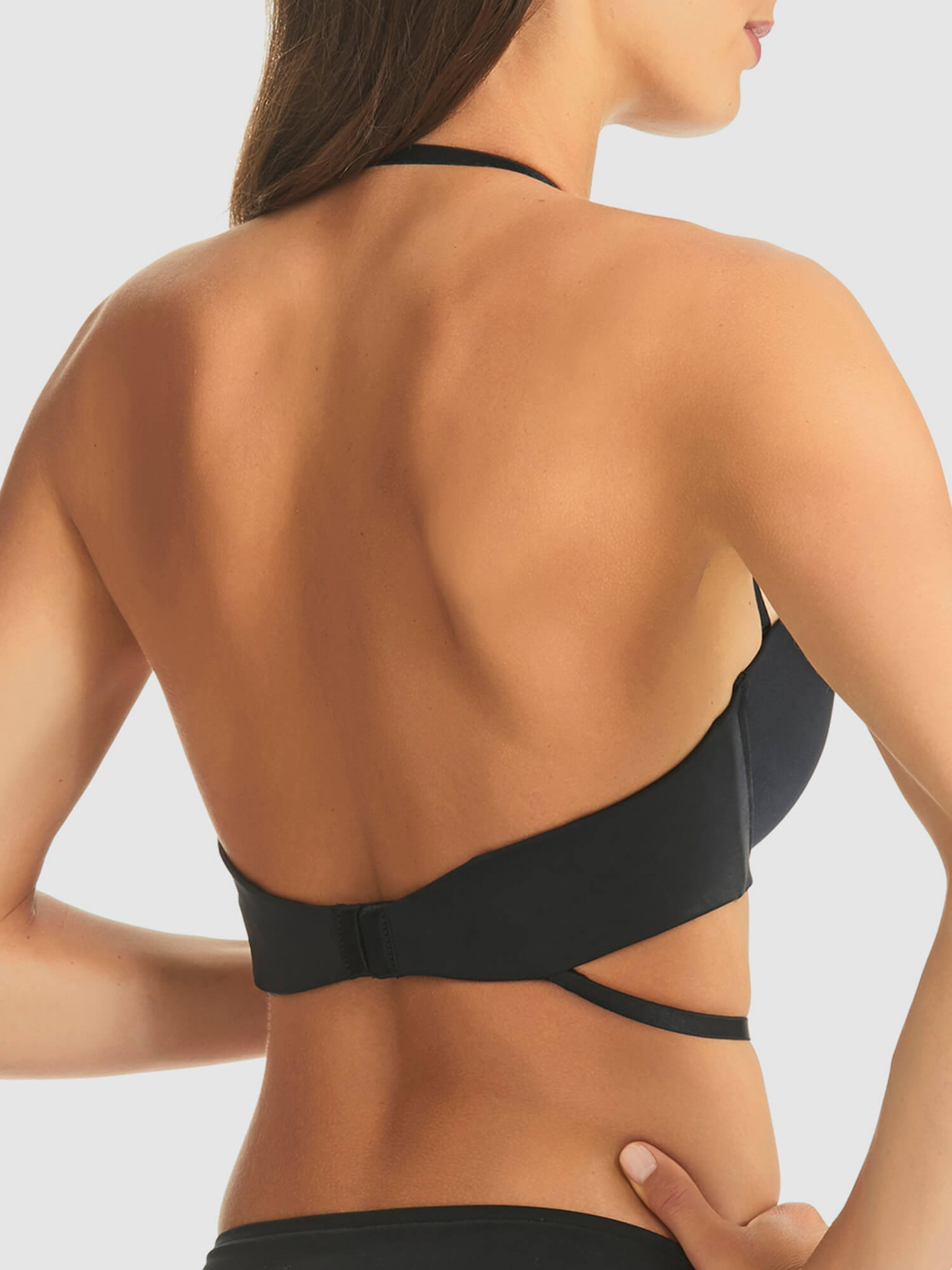 Refined 6-Way Black Plunge Strapless Bra by Fine Lines Lingerie