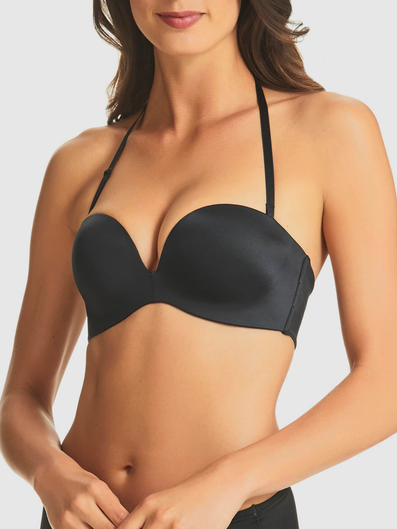 Refined Wireless Strapless Bra in Black by Fine Lines Lingerie