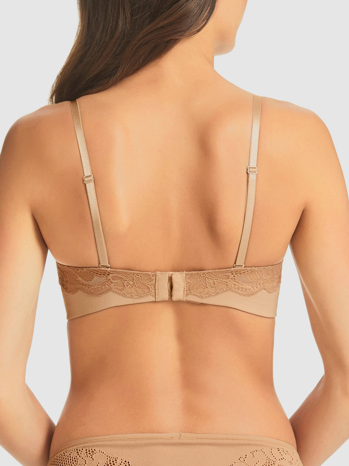 Refined Super Boost Strapless Bra in Nude by Fine Lines Lingerie - Back Regular Straps
