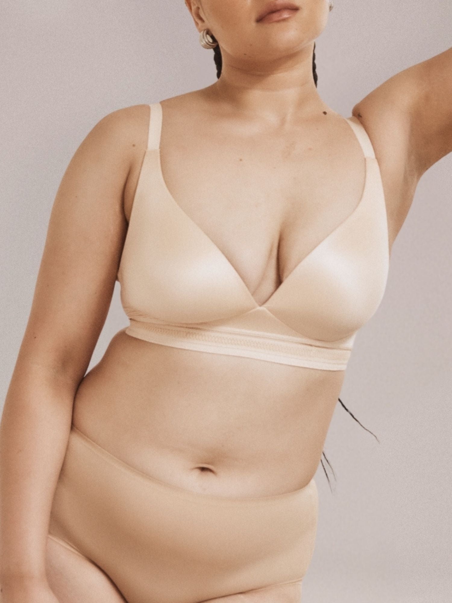 2-pack Supersoft Convertible Wireless Bra in Black/Nude by Fine Lines Lingerie