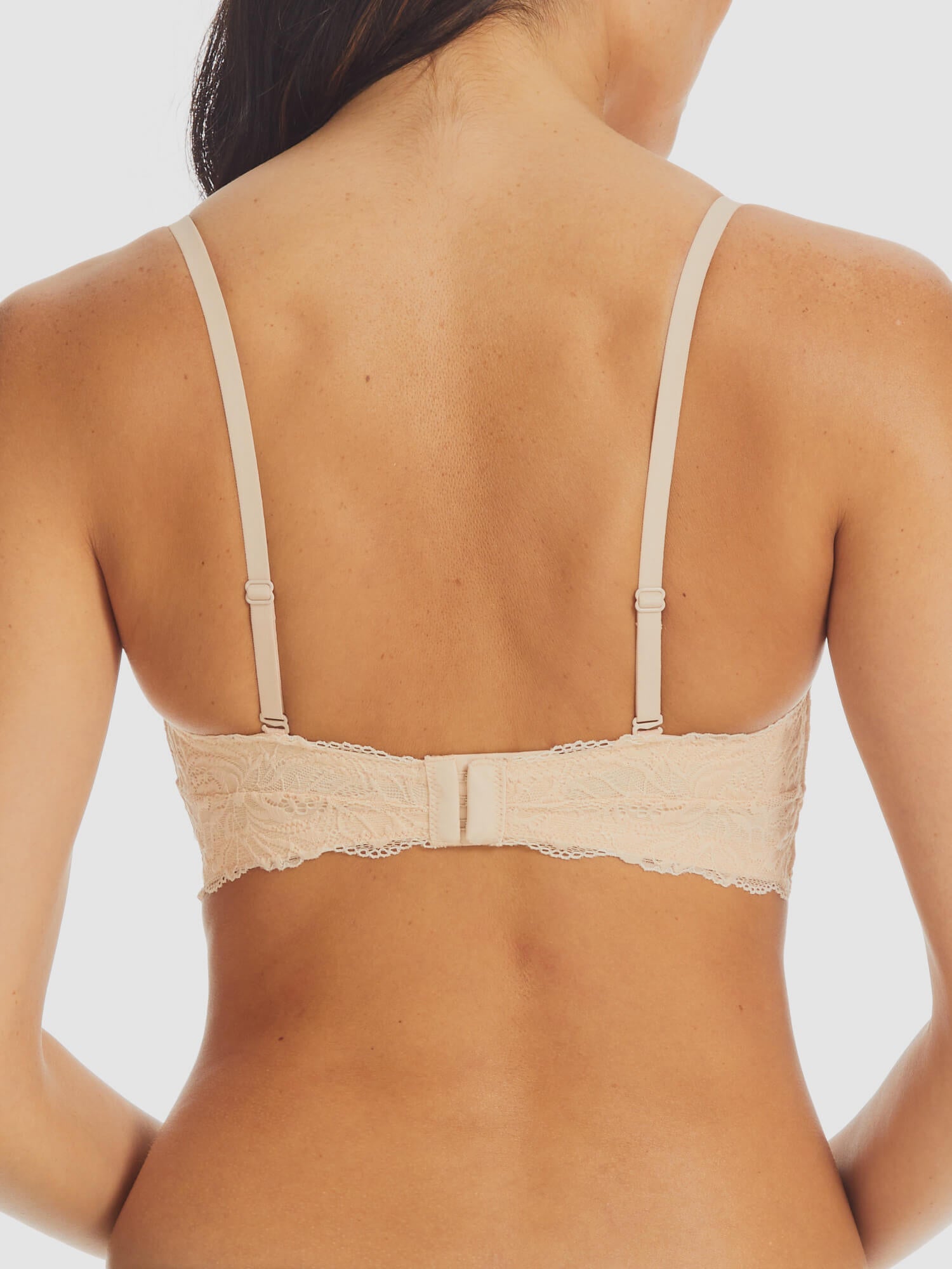 Buy Strapless Non-Wired Push-up Bra with Interchangeable Back Straps Nude  For Women