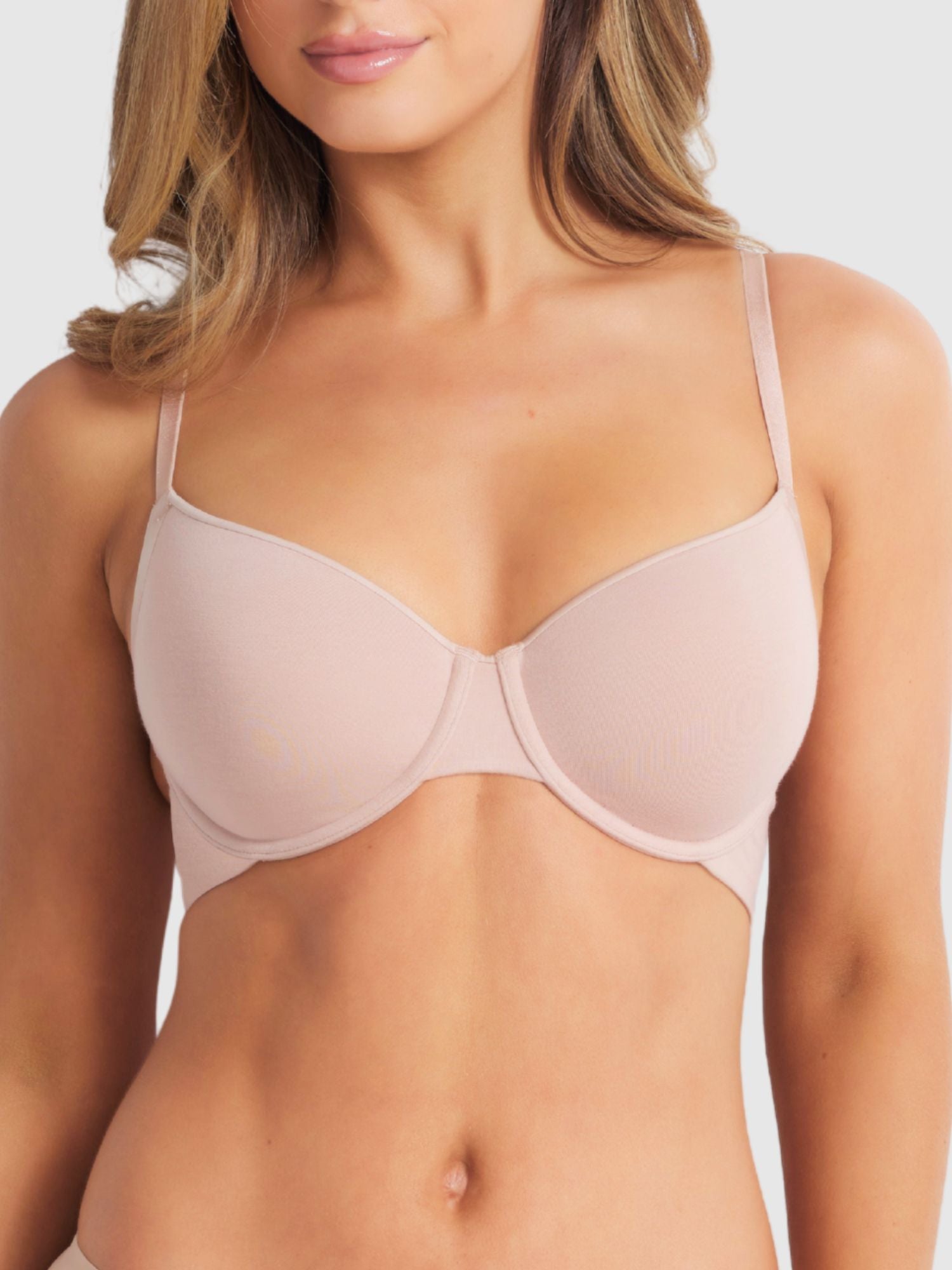 Australian Cotton Full Coverage Bra in Cappuccino by Fine lines Lingerie
