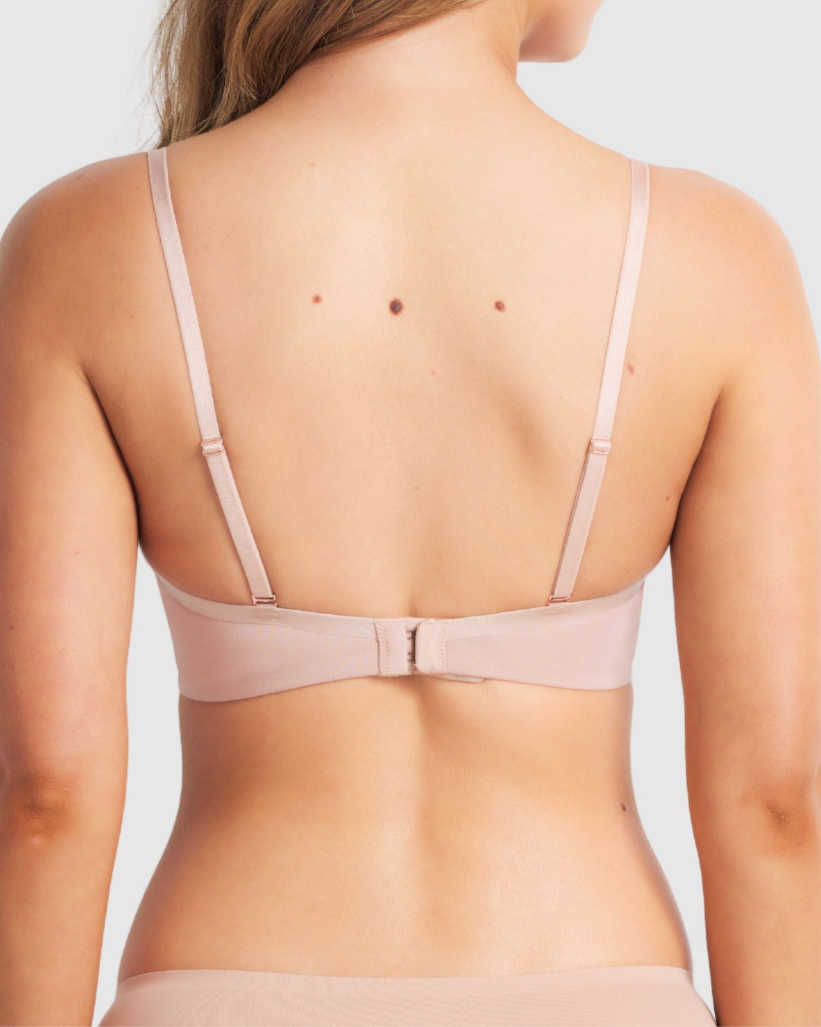 Australian Cotton Strapless Bra in Cappuccino by Fine lines Lingerie