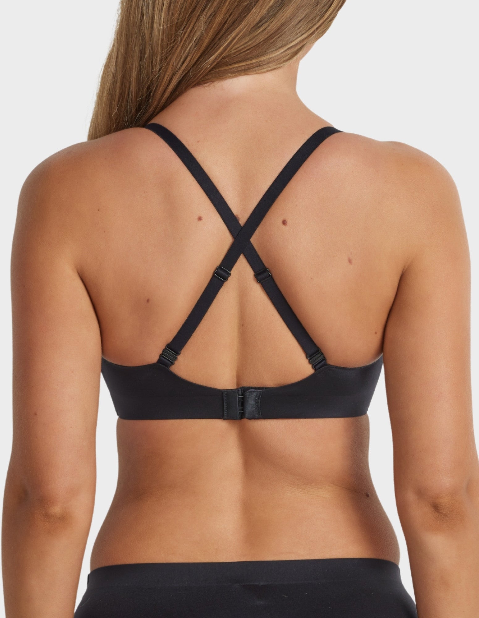 Fine Lines Lingerie Ultrasoft Full Coverage Wirefree Bra in Black with smooth moulded cups
