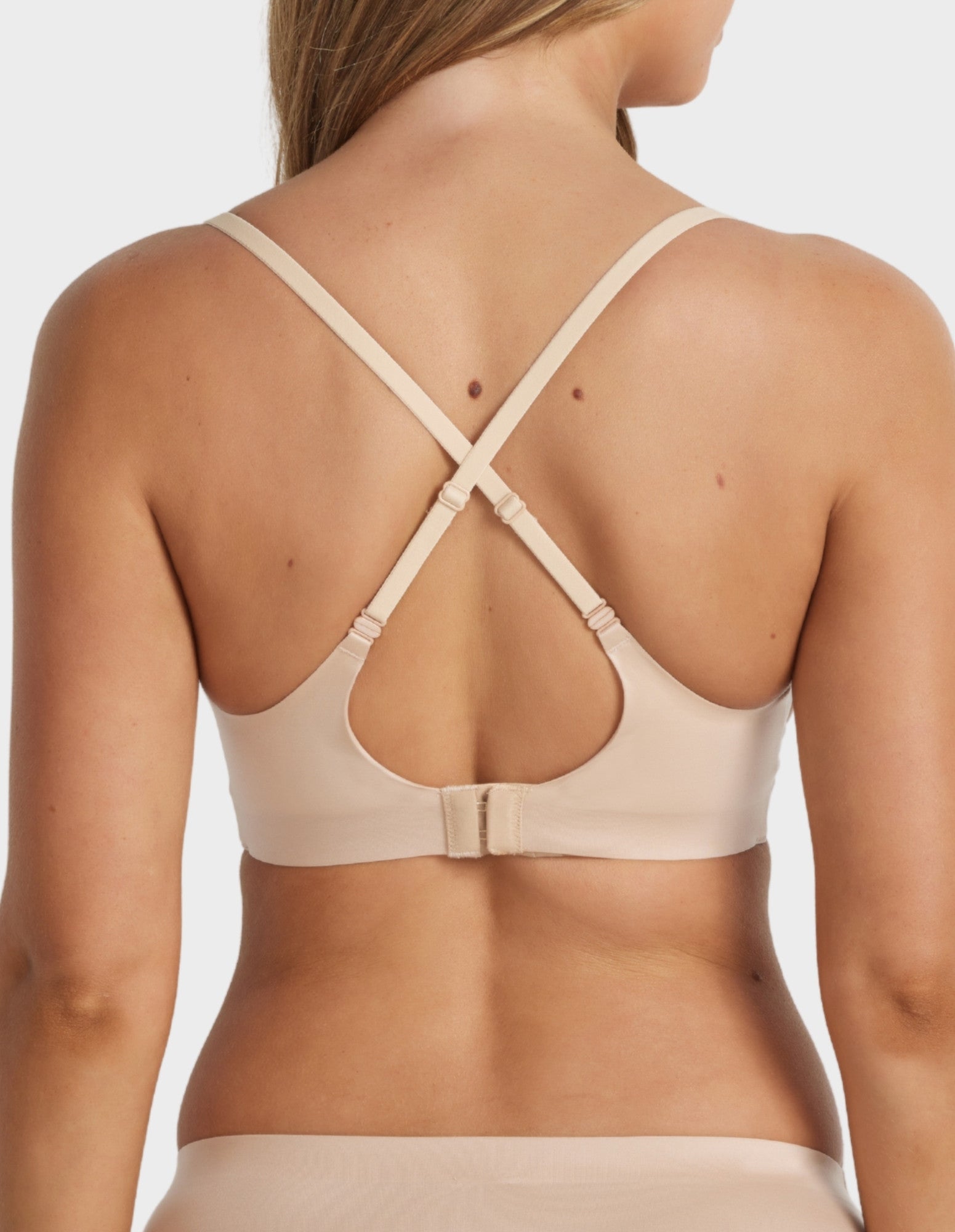 Fine Lines Lingerie Ultrasoft Plunge Wirefree Bra in Brush with smooth moulded cups