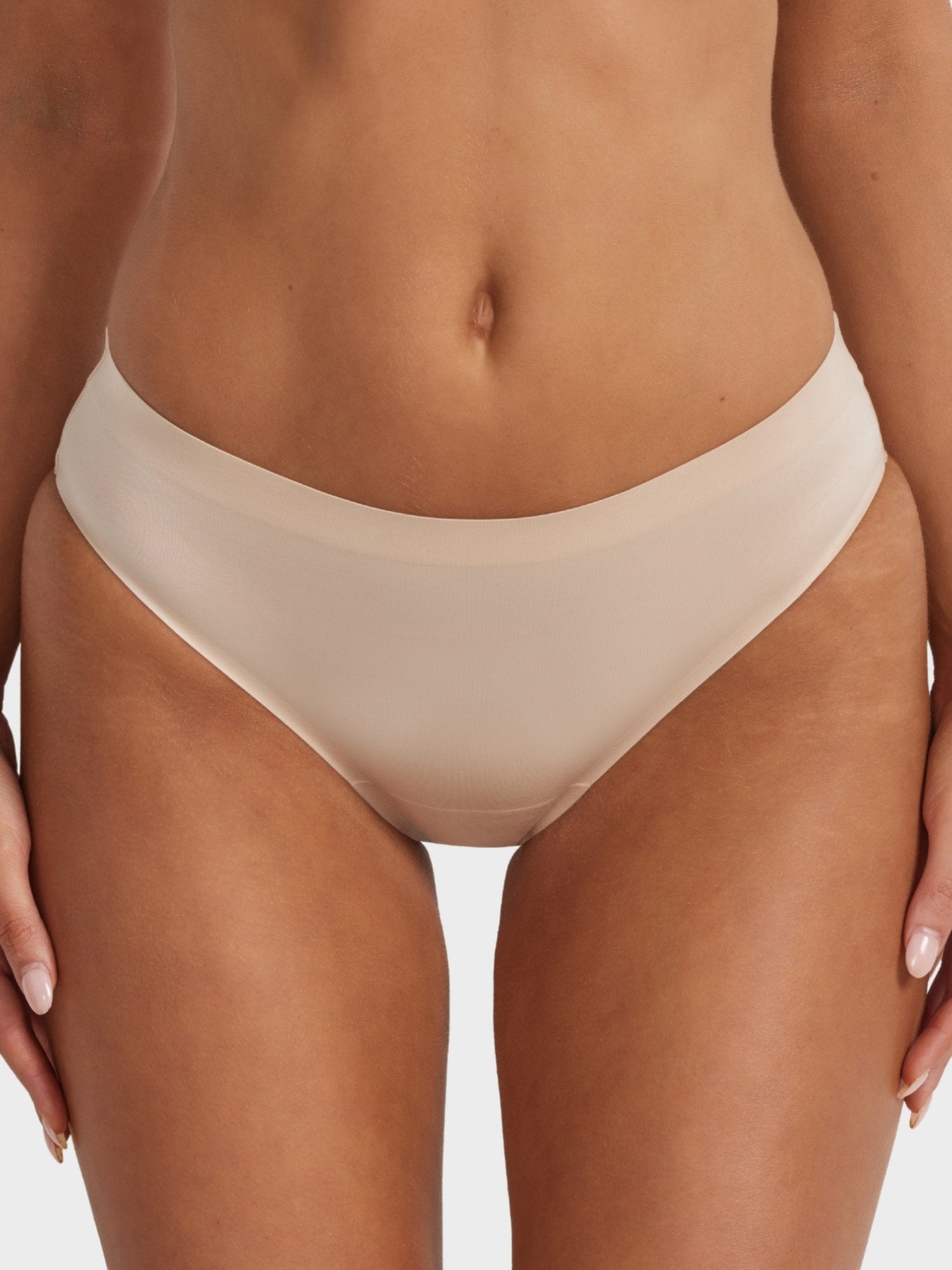 Fine Lines Lingerie Ultrasoft Bikini in Powder with mid-rise fit and smooth finish