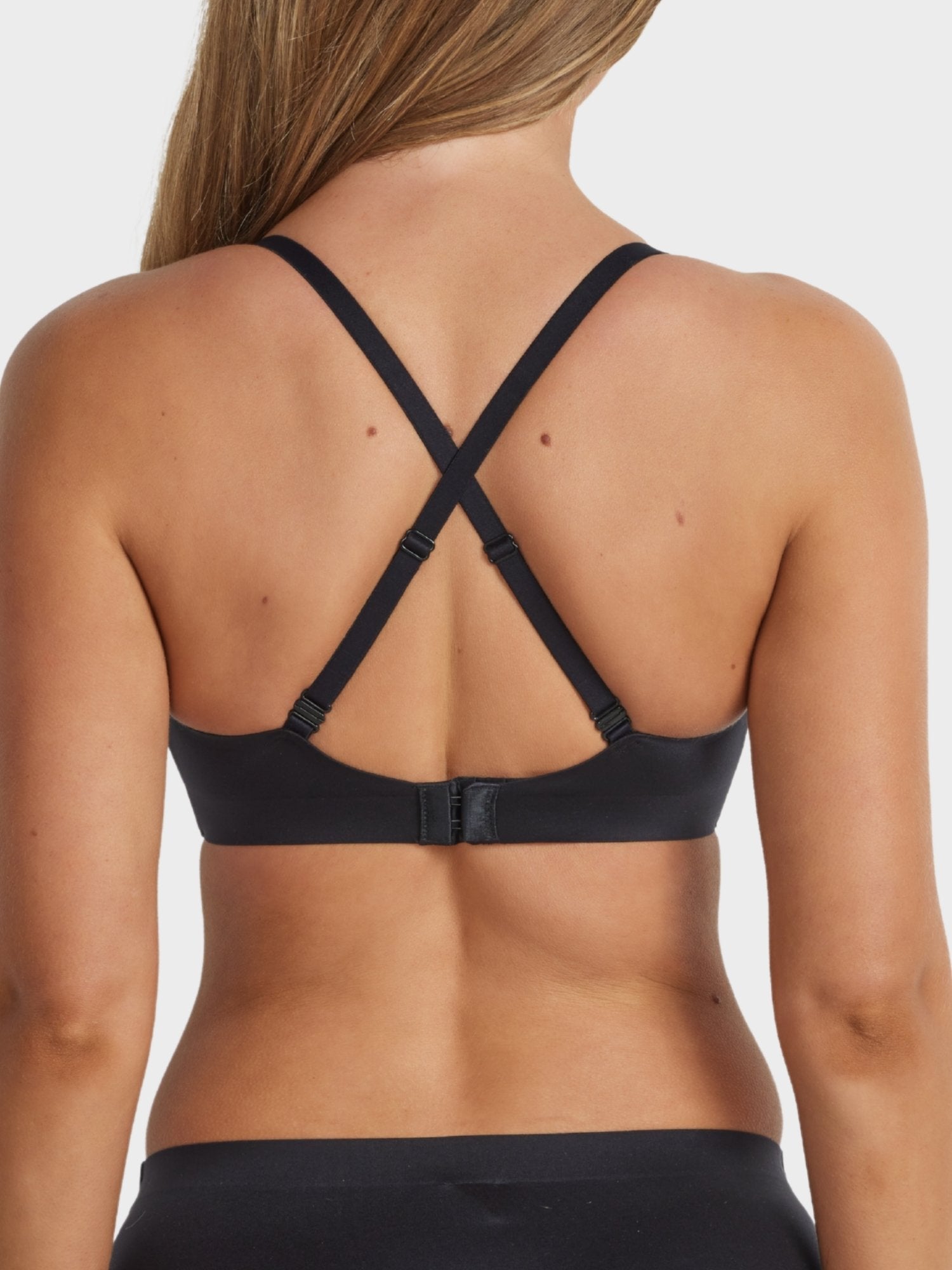 Fine Lines Lingerie Ultrasoft Full Coverage Wirefree Bra in Black with smooth moulded cups