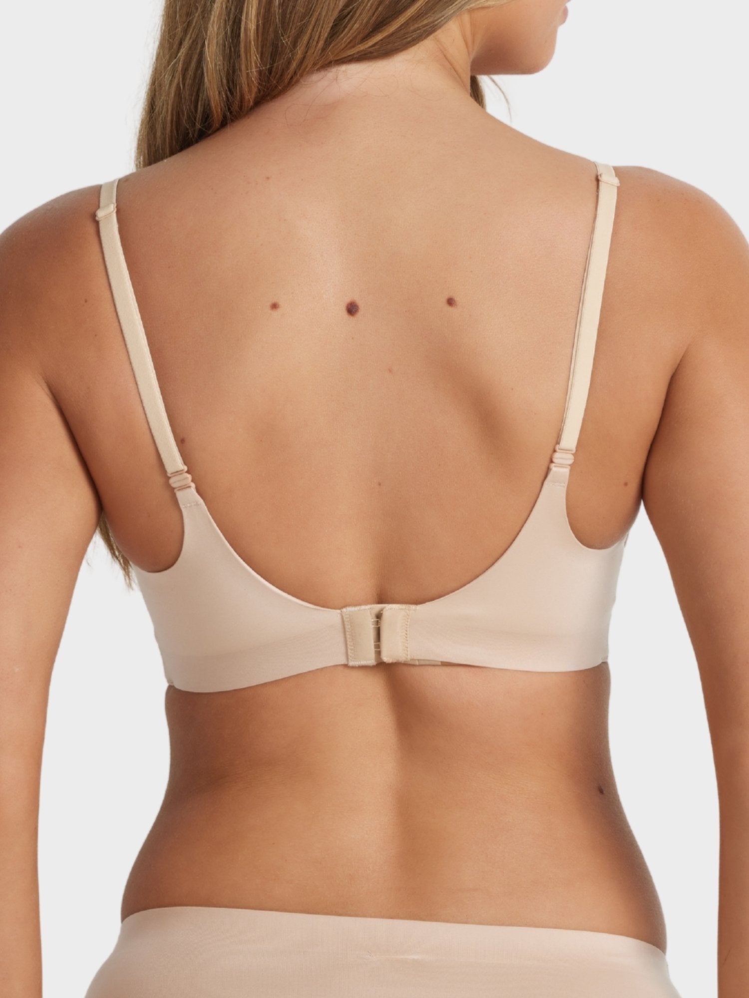 Fine Lines Lingerie Ultrasoft Plunge Wirefree Bra in Brush with smooth moulded cups