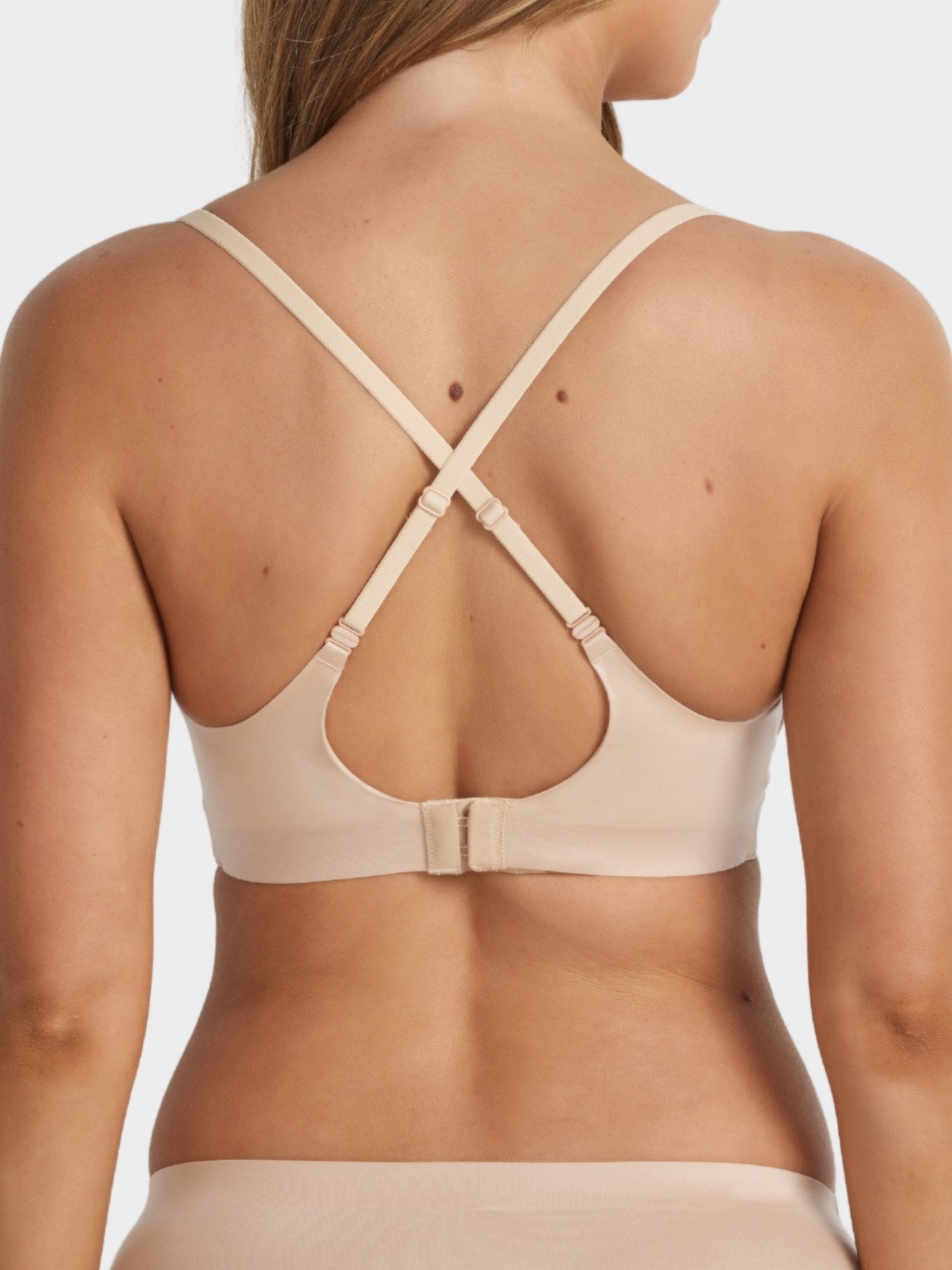 Fine Lines Lingerie Ultrasoft Plunge Wirefree Bra in Brush with smooth moulded cups