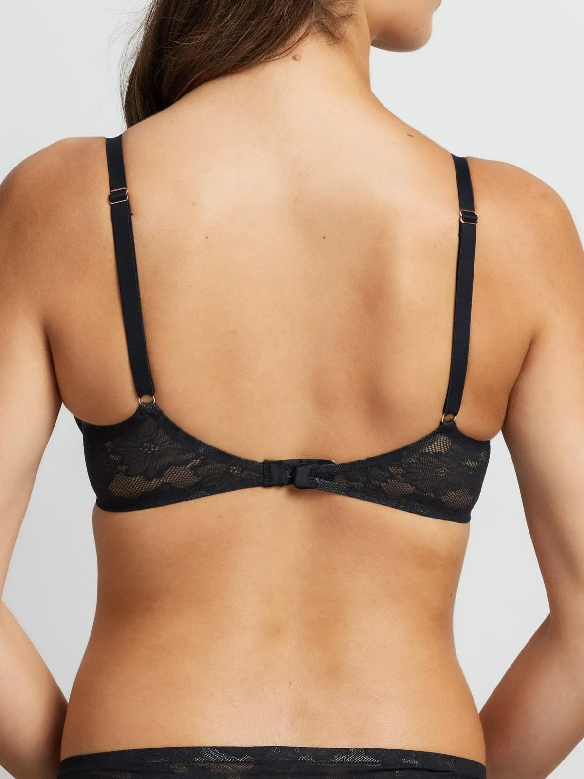 Weightless Underwire Lace Bra in Black by Fine Lines Lingerie