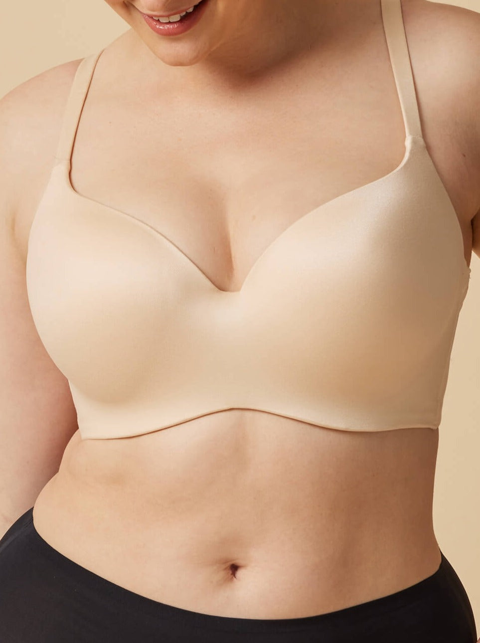 Memory Blessed Full Coverage D+ Bra  in Beige Nude by Fine Lines Lingerie